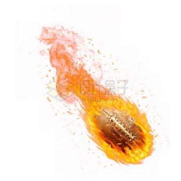燃烧着火焰的橄榄球特效果343547png图片素材
