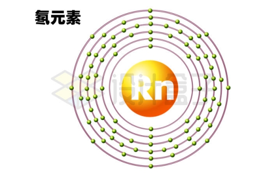 氡元素（Rn）氡原子结构示意图模型8552148矢量图片免抠素材