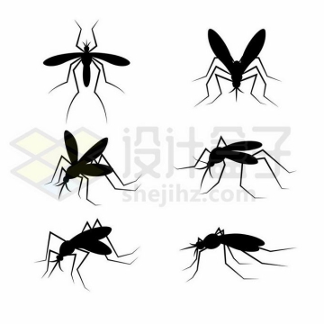 6款蚊子剪影害虫1067208矢量图片免抠素材免费下载