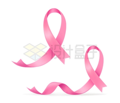 2款象征女性健康的粉红丝带4604446矢量图片免抠素材