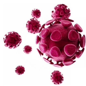 玫红色的3D立体病毒8709775免抠图片素材