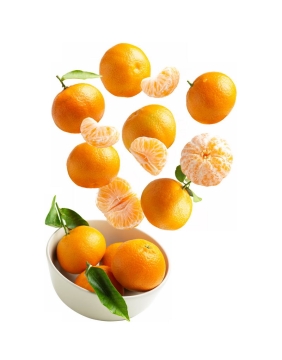 碗中飞起来的橘子沃柑美味水果8483848免抠图片素材