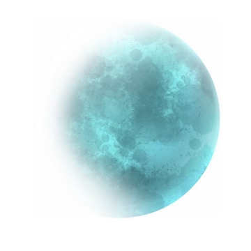 半透明风格的蓝色月球7095113免抠图片素材