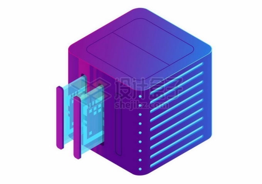 紫色渐变色科幻风格服务器7361602矢量图片免抠素材