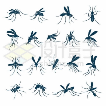 各种蚊子剪影6302275矢量图片免抠素材免费下载