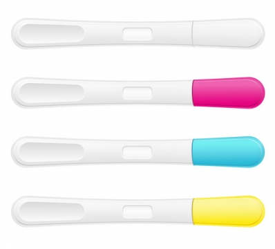 四种不同颜色的验孕棒怀孕孕妇用品免抠矢量图片素材