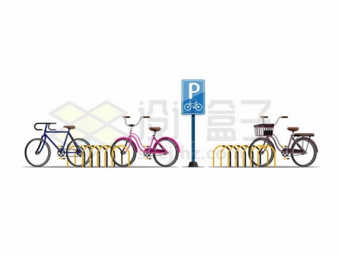 共享单车停靠点的自行车5450103矢量图片免抠素材