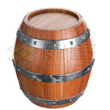 一个复古啤酒桶木桶3D模型3122398PSD免抠图片素材