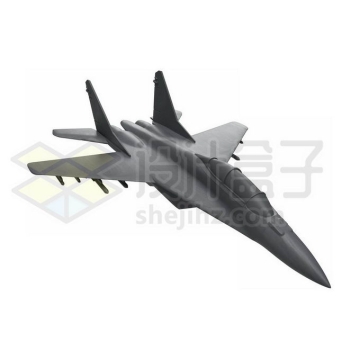 一架灰黑色苏27战斗机3D模型7682098免抠图片素材