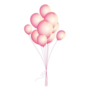 一束粉色告白气球图片装饰免抠素材