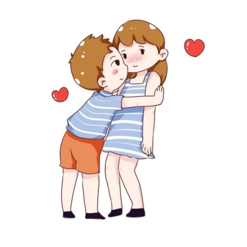 卡通情侣拥抱在一起男朋友索吻女朋友2489106矢量图片免抠素材免费下载
