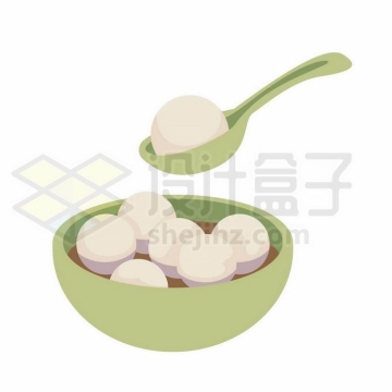 碗中的元宵汤圆传统美食9071843矢量图片免抠素材