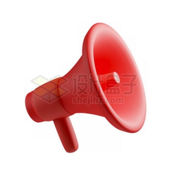 一个红色大喇叭3D模型9345751PSD免抠图片素材