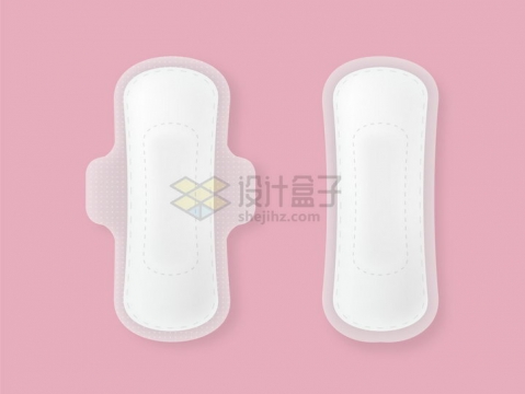 白色的女性月经生理周期卫生巾护垫用品png图片素材