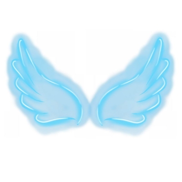 蓝色发光线条翅膀1998912免抠图片素材