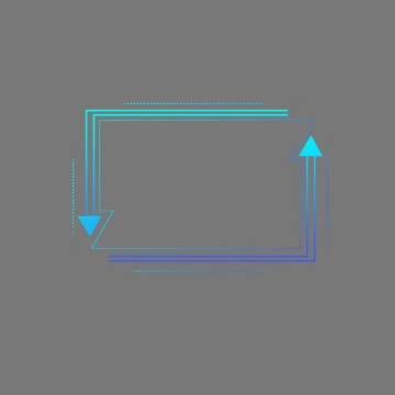 科技风格蓝色紫色箭头组成的线条边框7037255免抠图片素材