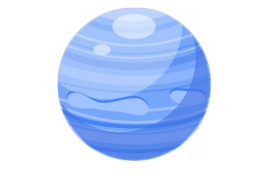 一颗蓝色的星球卡通天文插画3696142png免抠图片素材
