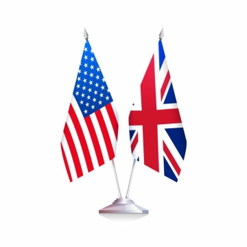 美国英国国旗象征了美英同盟关系6131652矢量图片免抠素材