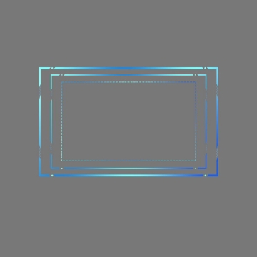 科技风格蓝色长方形线条组成的文本框边框6364505免抠图片素材