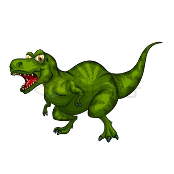 一只绿色的霸王龙恐龙5450581矢量图片免抠素材