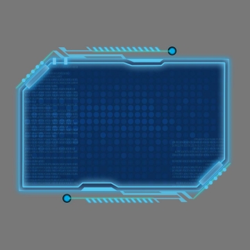 科技风格蓝色发光线条背景组成的斜角方形文本框信息框7701137免抠图片素材