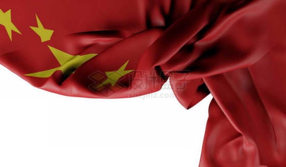 丝绸上的中国国旗五星红旗图案装饰8118930免抠图片素材