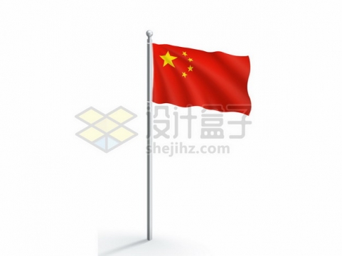 旗杆上飘扬的中国国旗五星红旗294945png矢量图片素材