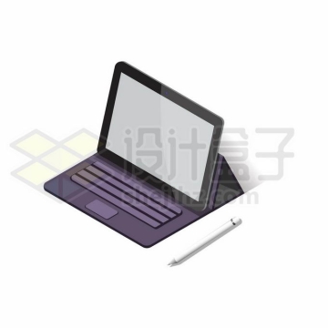 iPad平板电脑和键盘保护套手写笔7986177矢量图片免抠素材