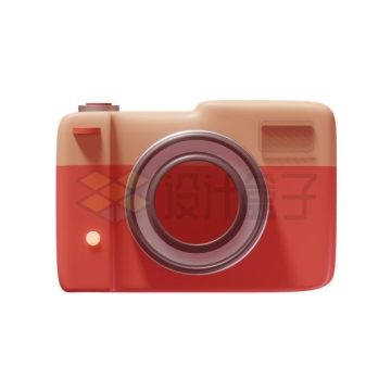 红色的卡通照相机3D模型4314935PSD免抠图片素材