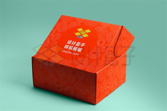 红色的鞋盒子包装样机模板3994417图片素材