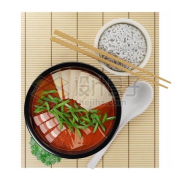 3D豆腐火腿羹美味美食3427360免抠图片素材