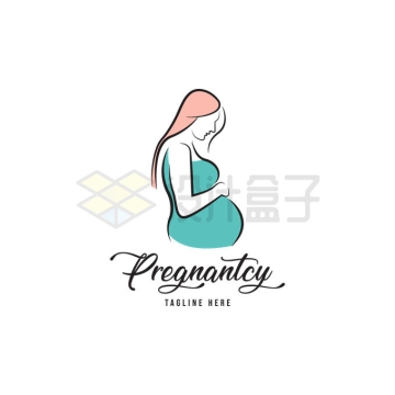 手绘风格孕妇怀孕月子中心月嫂公司logo设计方案7905612矢量图片免抠素材