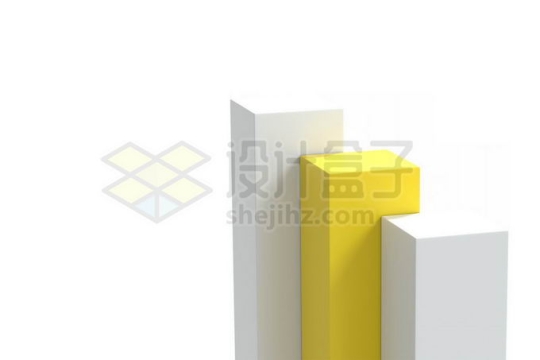 黄色白色立方体3D立体产品展台展架6060491免抠图片素材