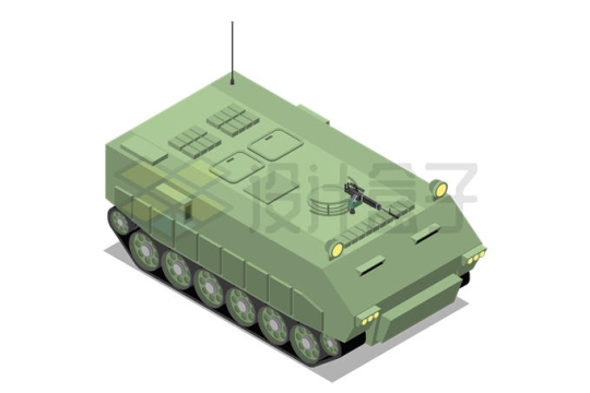 2.5D风格履带式装甲车运兵车1828174矢量图片免抠素材