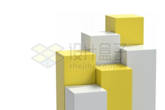 黄色白色立方体3D立体产品展台展架5358484免抠图片素材