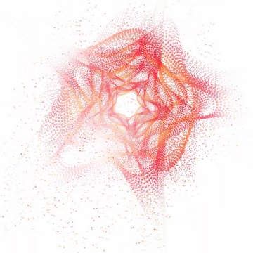 红色黄色螺旋光点发光效果抽象图案2811239免抠图片素材
