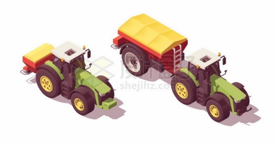 2.5D风格农业拖拉机农用机械7264088矢量图片免抠素材