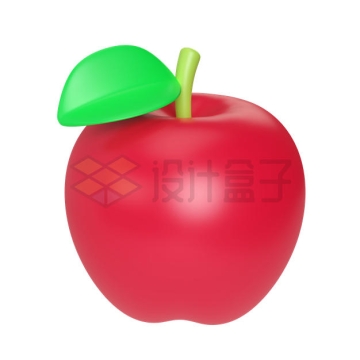 卡通红色苹果3D模型4011222PSD免抠图片素材