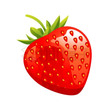 一颗红色草莓美味水果4607323矢量图片免抠素材