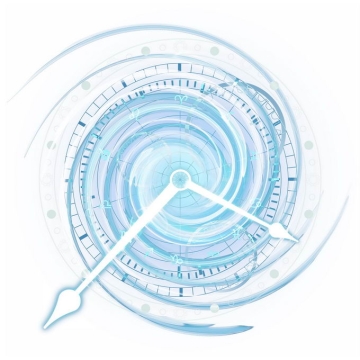 蓝色漩涡时钟星盘占星术命运之轮图案6968147免抠图片素材