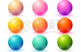 9款彩色水晶小球圆球2306862矢量图片免抠素材