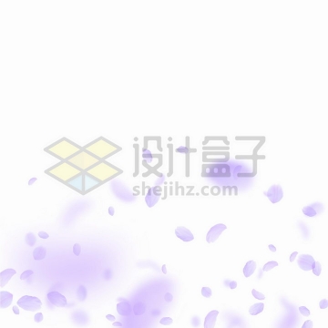 飘落的紫红色花瓣装饰png图片免抠矢量素材