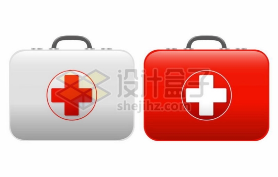 白色和红色红十字医疗箱9378442矢量图片免抠素材