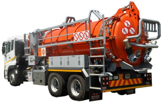 橘红色槽罐车油罐车危险品运输卡车特种运输车164465png图片素材