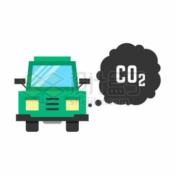 卡通汽车排放尾气二氧化碳5902442矢量图片免抠素材