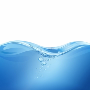 冒着气泡的蓝色水面水效果png图片免抠eps矢量素材