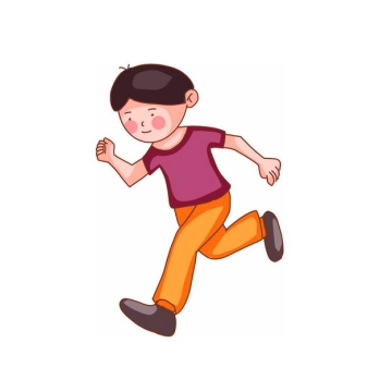 奔跑的卡通男孩108958png免抠图片素材