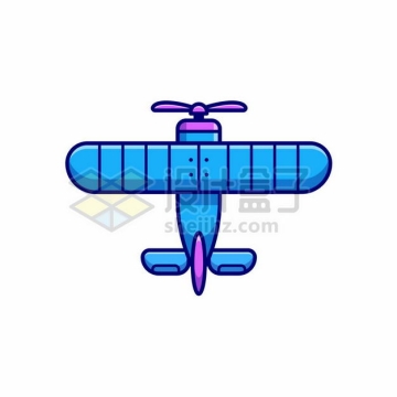 MBE风格蓝色卡通螺旋桨飞机4313259png图片免抠素材