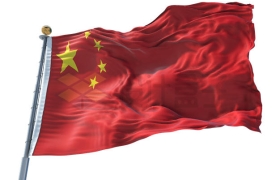 飘扬中的中国国旗五星红旗3D模型5106543PSD免抠图片素材