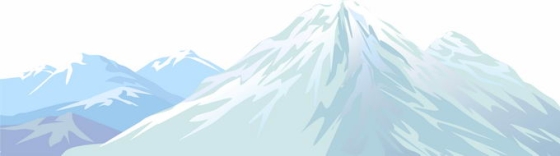 淡蓝色的大雪山插画4701135png免抠图片素材
